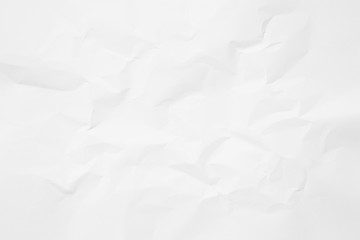 Clean white paper, wrinkled, abstract background.