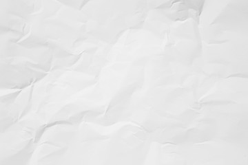 Clean white paper, wrinkled, abstract background.