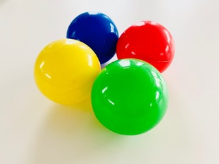 colorful balls isolated on white background