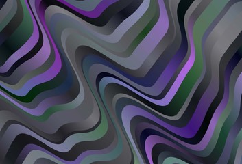 Obraz premium Dark Pink, Green vector backdrop with curved lines.