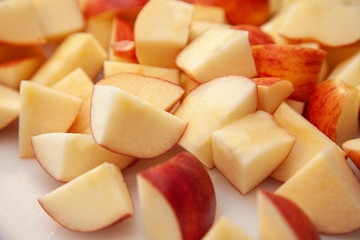 close up cut apples