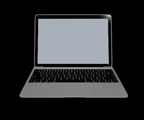 3d render of laptop computer