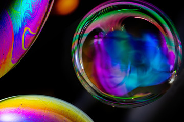 abstract background with colourful bright bubbles 