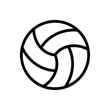 Volley ball icon line style