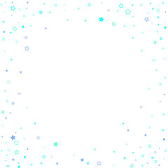 Blue, cyan, turquoise glitter stars confetti