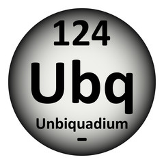 Periodic table element unbiquadium icon.
