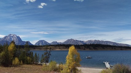 Mountain Lake on Cold Fall Day