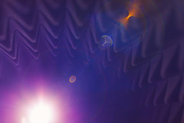 acoustic foam pyramid abstract background with glow light