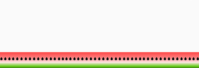 Graphic of watermelon banner on bottom of blank background