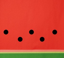 construction paper aligned to look like watermelon 