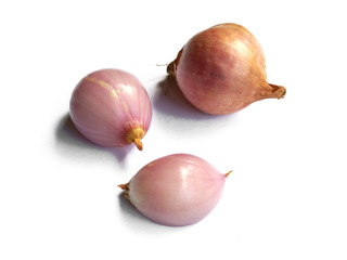 Fresh onion isolated on white background with clipping path. Red onion on white background.