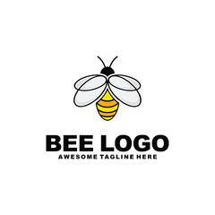Bee Logo, Cute Bee Logo, Honey Logo