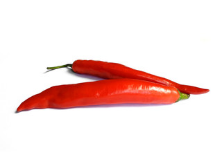 Chili pepper isolated on a white background with clipping path. Hot red chili pepper on white...