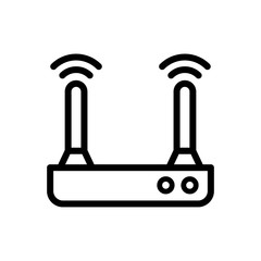 Router icon designed in line style
