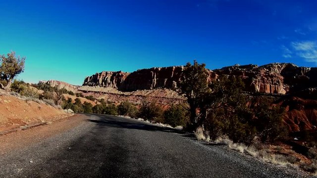  timelapse road to Historic Pendelton Jorgenson Gifford Barn near Capitol Reef & Zion National Park