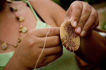 Golden grass brazilian typical handicraft work from Jalapão