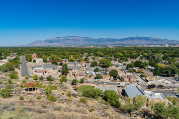 Fototapeta na wymiar Aerial view of the Albuquerque cityscape