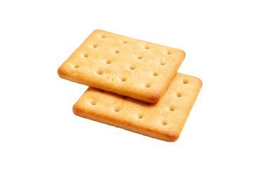 cracker biscuit isolated on white background