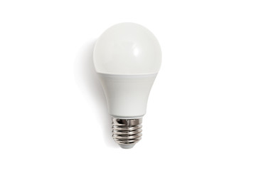 New technology electric LED light bulb isolated on white background.