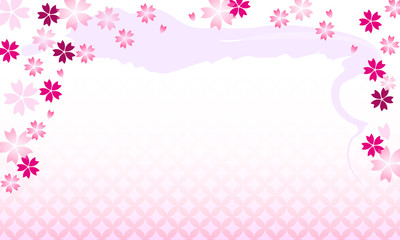 pink background with flowers