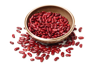 Red Beans stock photo，kidney bean on white background.