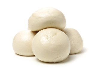 Chinese steamed roll. Close up on white background