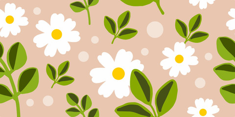 seamless floral background with flowers