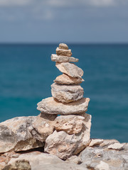 Stack of stones on the beach