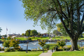 Morning view of the Ashley Pond Park