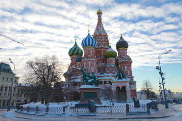 ロシア 赤の広場 風景 雪 美しい
