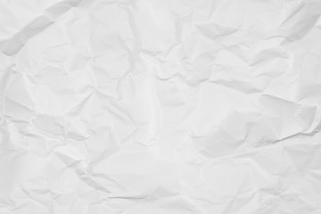 White crumpled paper texture background.	