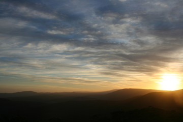 Fototapeta na wymiar evening sunrise
