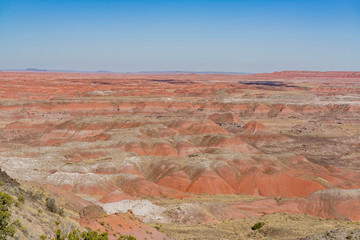 Beautiful landscape of Painted Desert Rim, Petrified Forest National Park
