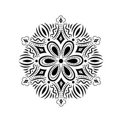 Simple flat illustration mandala design
