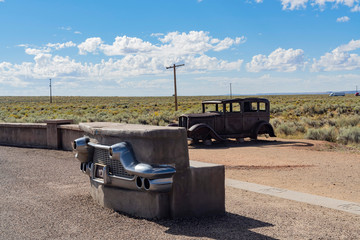 Beautiful landscape of Route 66, Petrified Forest National Park
