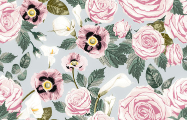 Seamless dainty floral pattern.