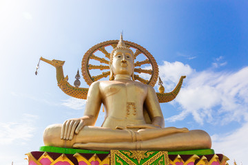 Big Buddha statue at Koh Samui, Wat Phra Yai, Thailand