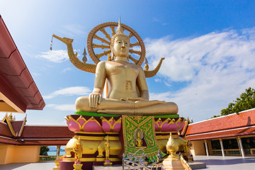 Big Buddha statue at Koh Samui, Wat Phra Yai, Thailand