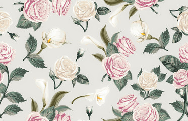 Seamless dainty floral pattern.