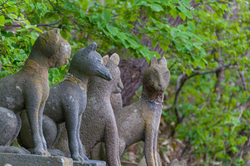 稲荷神社の石像