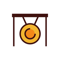 chinesse gong cultural isolated icon