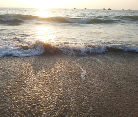 waves on the beach