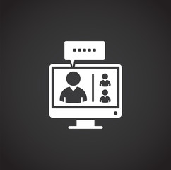 Teamwork related icon on background for graphic and web design. Creative illustration concept symbol for web or mobile app