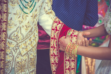 Fototapeta na wymiar Indian hindu groom's wedding outfit