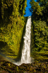Fototapeta na wymiar waterfall cascada montañosa grande natural verde