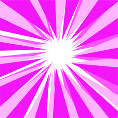 Pink sunshine background, abstract sunburst template for design, wallpaper, banner, colorful backdrop