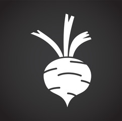 Vegetable related icon on background for graphic and web design. Creative illustration concept symbol for web or mobile app