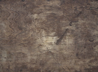Wooden ancient background close-up from above. Textured Plywood. Brown. Suitcase.