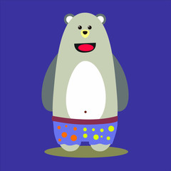 Polar bear logo, bear cartoon logo