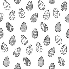 Easter eggs vector, isolated on white background.